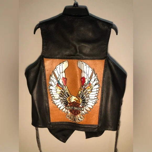 Motorcycle Leather Vest.